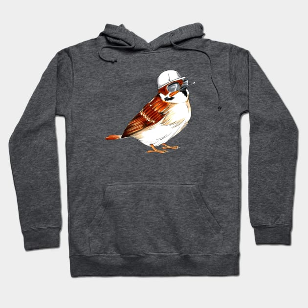 Worker Male House Sparrow Hoodie by jessicaguarnido